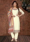 Cream Colour New Exclusive Wear Designer Embroidery Readymade Salwar Suit Collection N F C 593 CREAM